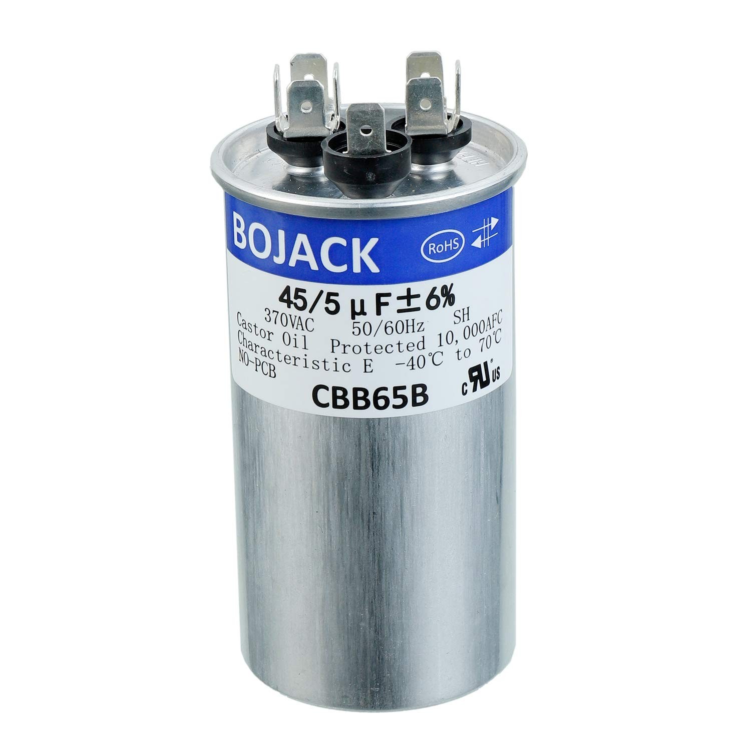 BOJACK 45+5uF 45/5MFD ±6% 370V CBB65 Dual Run Circular Start Capacitor for... gallery