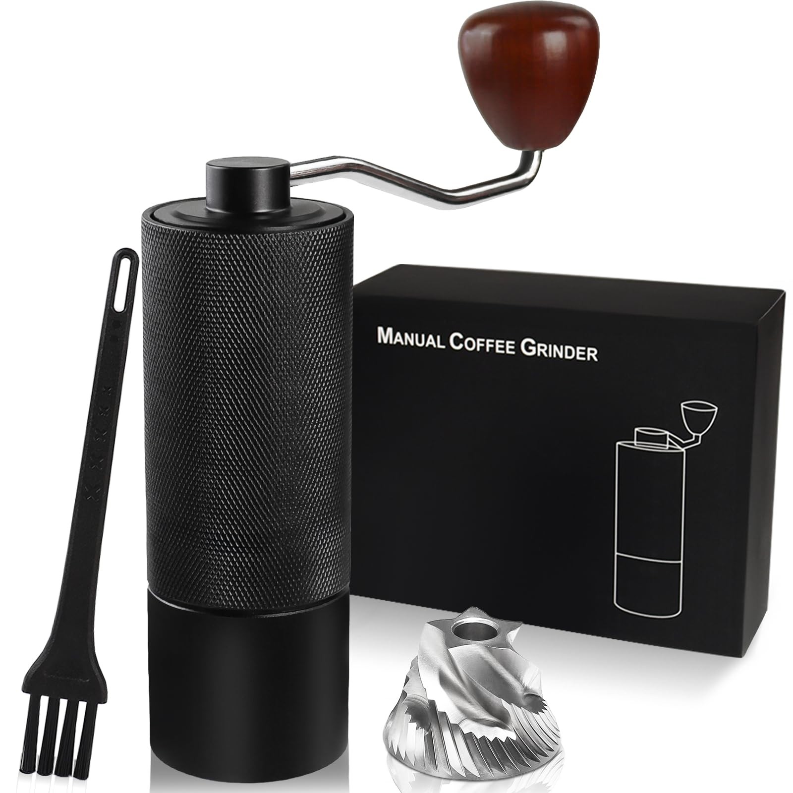 Non-Detachable Manual Coffee Grinder with 25 Level Stainless Steel Conical Bu... gallery