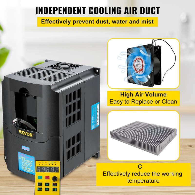 [New]Variable Frequency Drive,AC 220V Input 4KW Variable Frequency CNC Drive Inv gallery