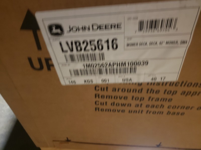 New John Deere 62D 62" Mower Deck 4115, 2520, 2720, and 2032R LVB25616 gallery