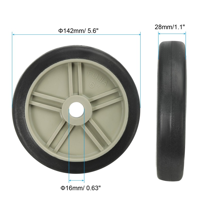 5.6" Universal Air Compressor Wheel with 0.6" Hole, Beige gallery