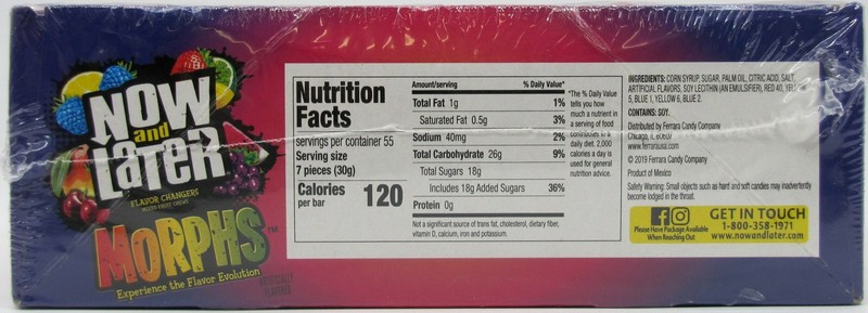 Now and Later Morphs Candy 24 Count Box Fruit Flavor Changers Chews Over 3.5 LBS gallery