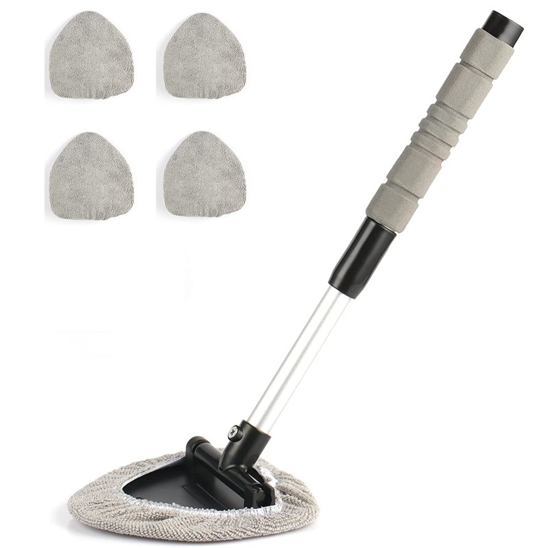 Auto Windshield Cleaning Tool Extendable Window Cleaner Brush Glass Wiper w/ Pad gallery