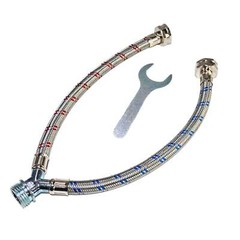 Washing Machine Y-Mixer/Y-Split Water Hose – STAINLESS STEEL – (1 FT) Long Legs