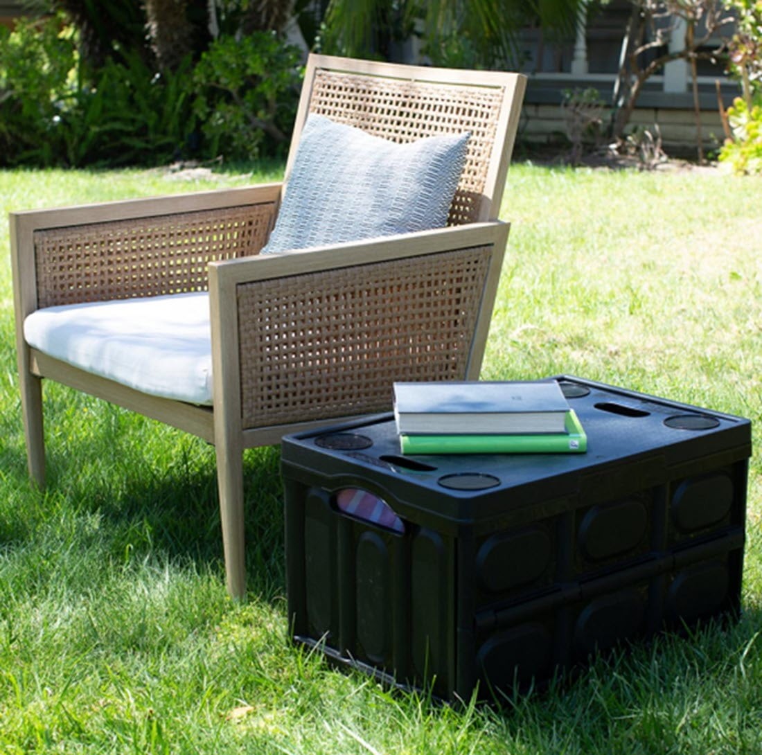 16 Gallon Large Plastic Storage Bin, Collapsible Storage Container Crate Tote, gallery