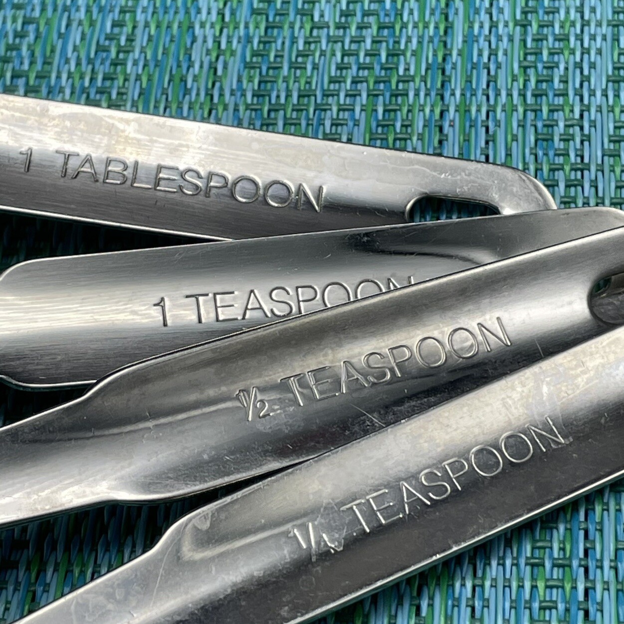 4 Measuring Spoons Heavy Stainless Steel Nesting Round Bowls 1/4-1 tsp & 1 Tbsp gallery