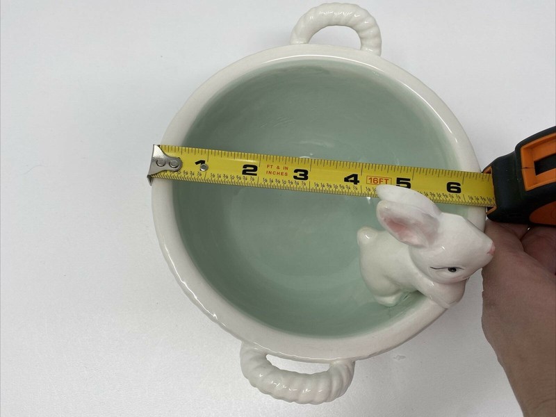 Hopper's Lane Bunny 6x3in Ceramic Candy Bowl BB02B50005 gallery
