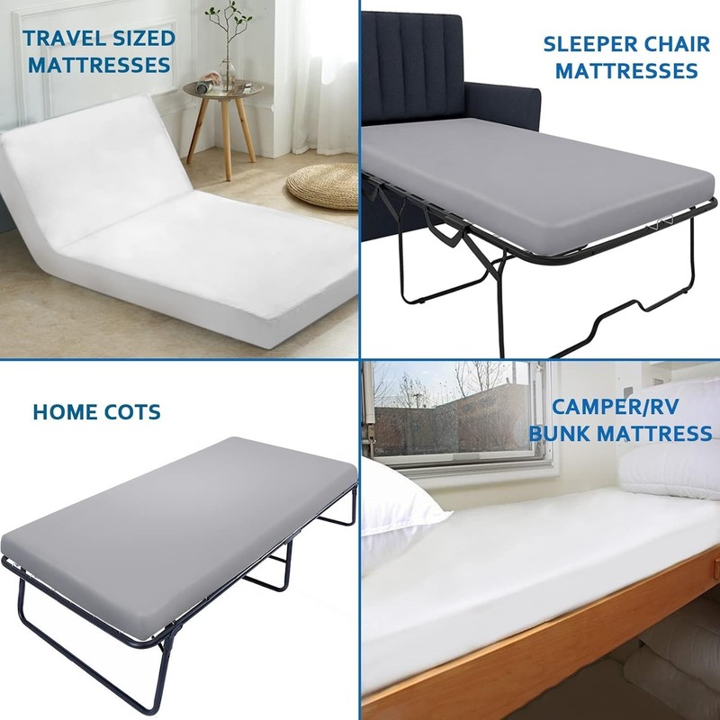 Cot Sheets 31" x 75", 2 Pack Cot Size Sheet Fitted with Narrow Twin/Camp Bunk... gallery