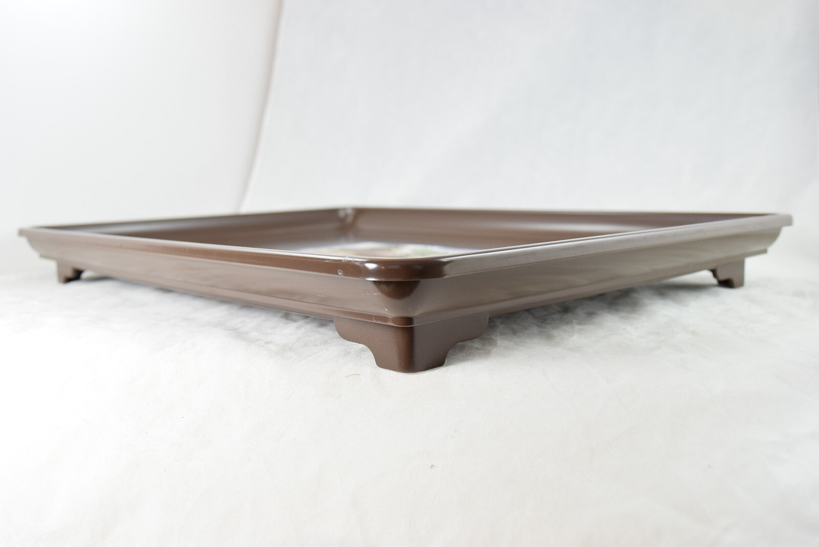 Japanese Deluxe Brown Plastic Humidity/Drip Tray for Bonsai Tree - 11.25" to 18" gallery