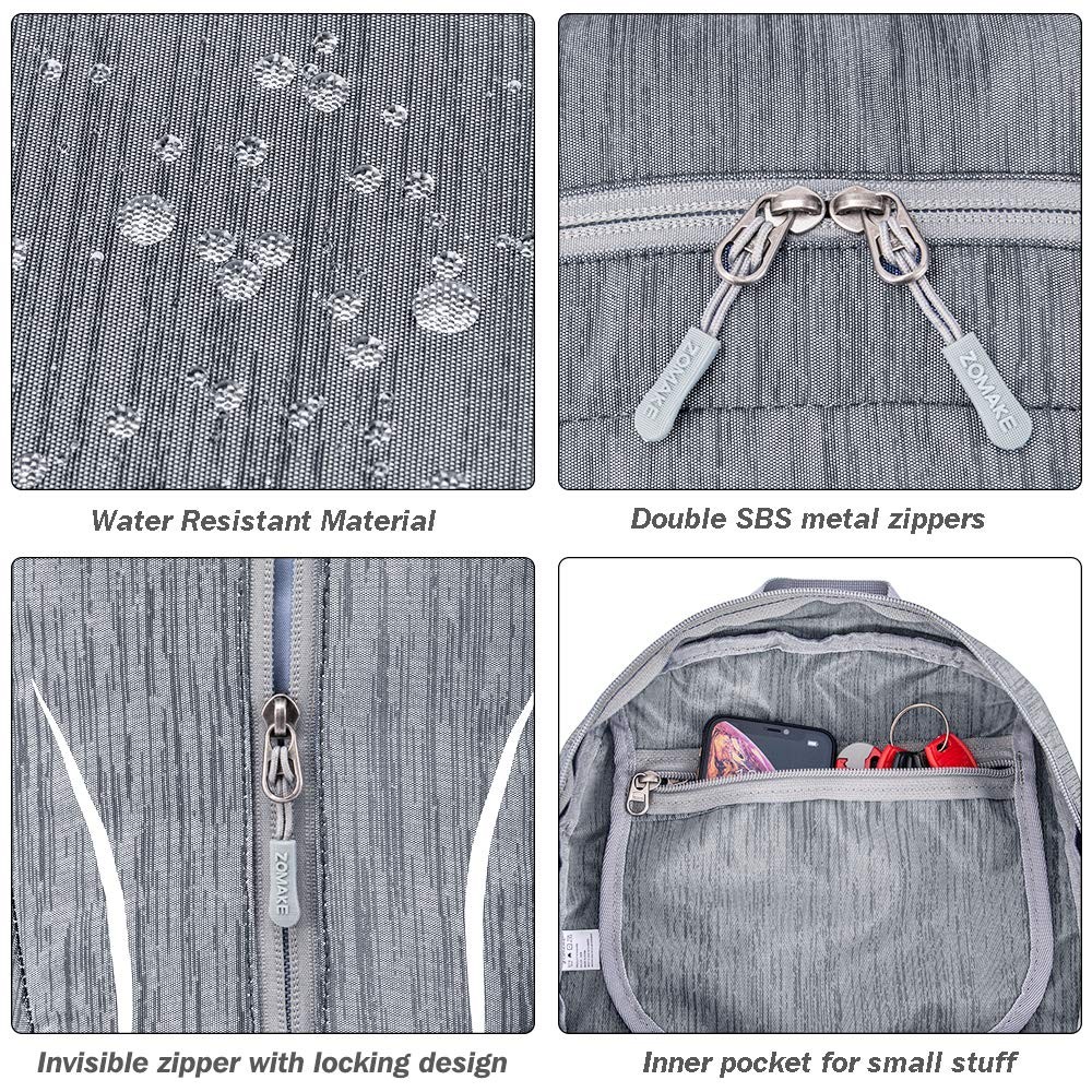 Medium Grey 25L Ultra Lightweight Packable Foldable Hiking Backpack Daypack 4