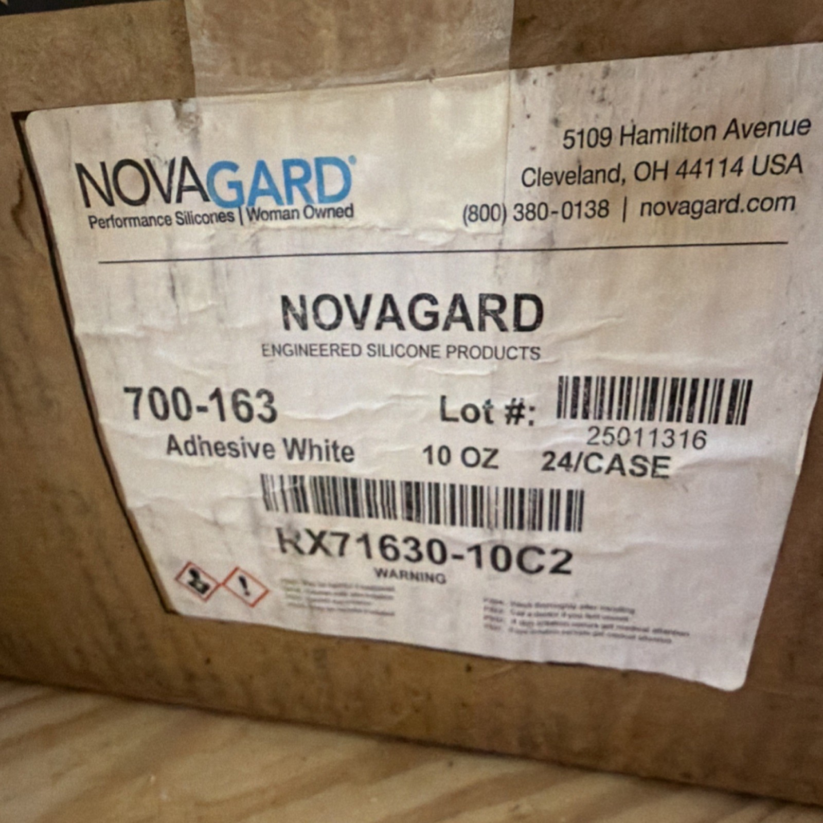 NOVAGARD Silicone Tile Adhesive White Cartridge 10 OZ 700-163 for Tiles gallery