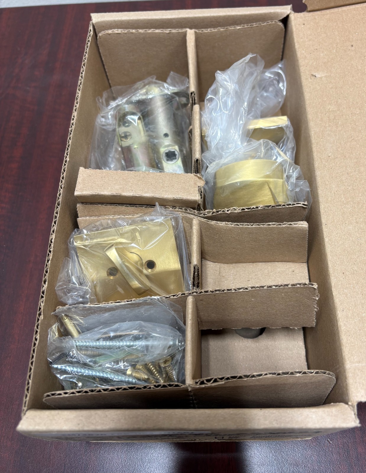 Emtek 4820 US4 LH Baden Entry Handle Set Satin Brass W/Interior Lever gallery