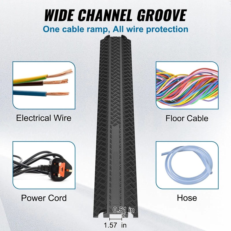 3-Piece Cable Protection Ramp Set, Supports Up to 2,000 lbs Per Axle, Durable gallery