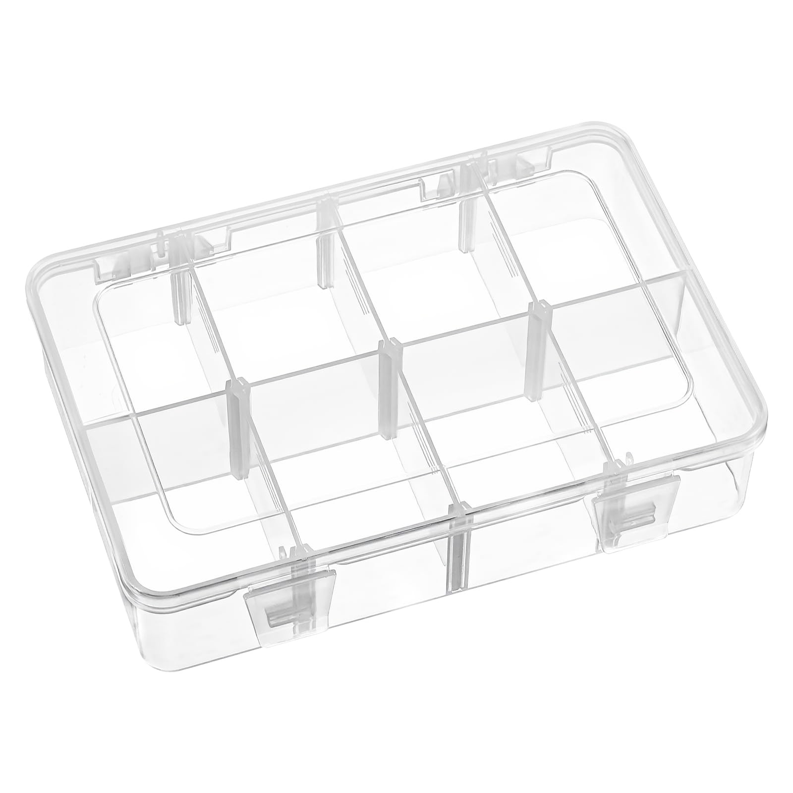 8 Grids Plastic Compartment Storage Box with Adjustable Divider Clear Plastic... gallery