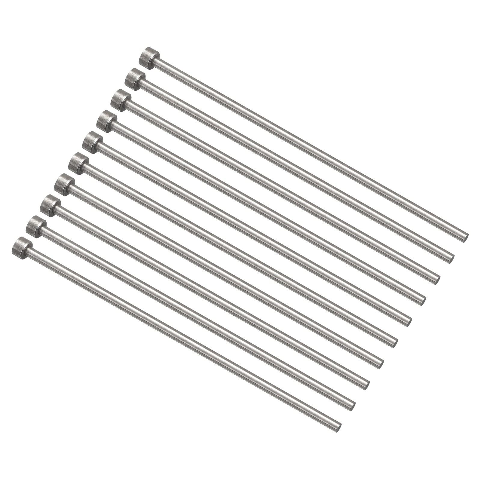 4mm Dia 65Mn Steel Straight Ejector Pin Round Tip Punch Craft 150 Long , 10Pcs gallery