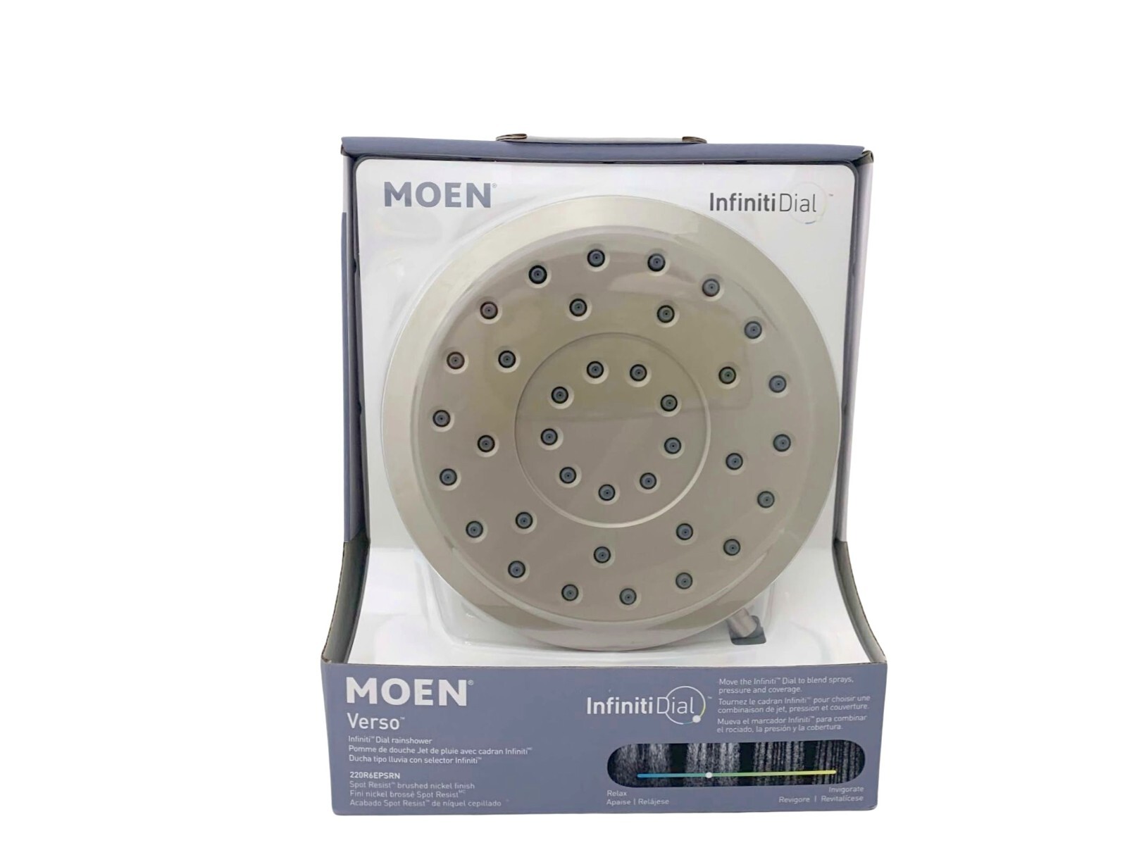 Moen Verso Shower Head Infiniti Dial Brushed Nickle #220R6EPSRN Spot Resistant gallery