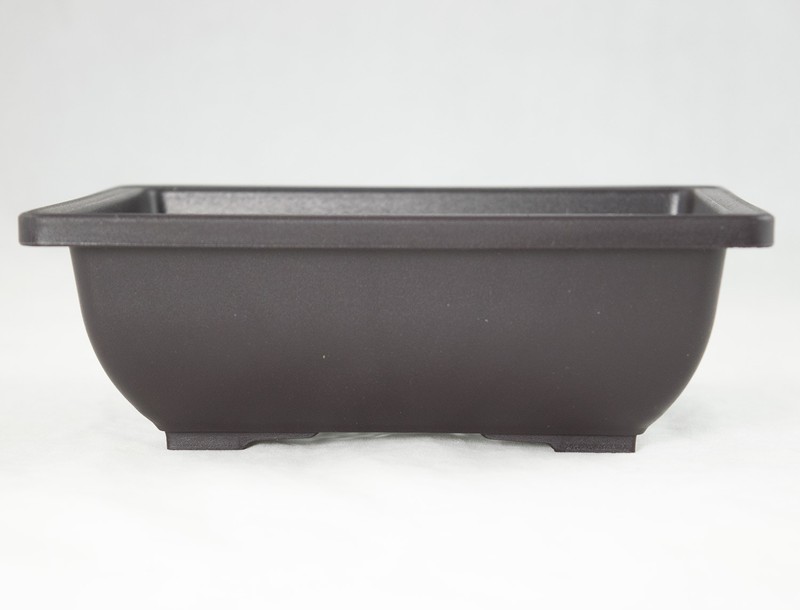 2 Sets Rectangular Plastic Bonsai training Pots + Trays - 6.25"x 4.75"x 2" gallery