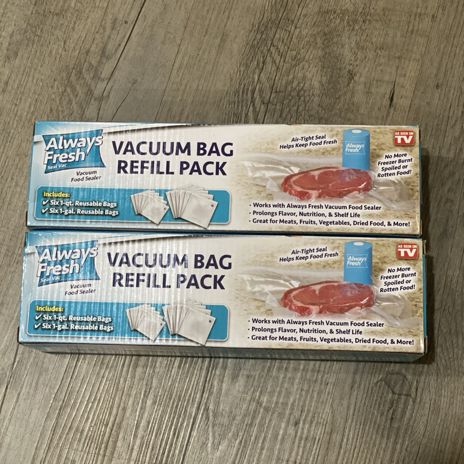 2 pack - New !! Always Fresh Seal Vac Vacuum Bag Refills gallery