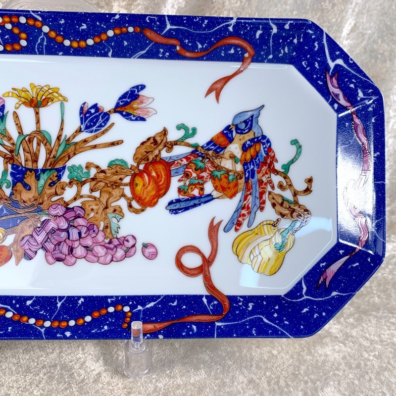 Hermes Serving Tray Plate Marqueterie de Pierres d'Orient et d'Occident 36x17cm gallery
