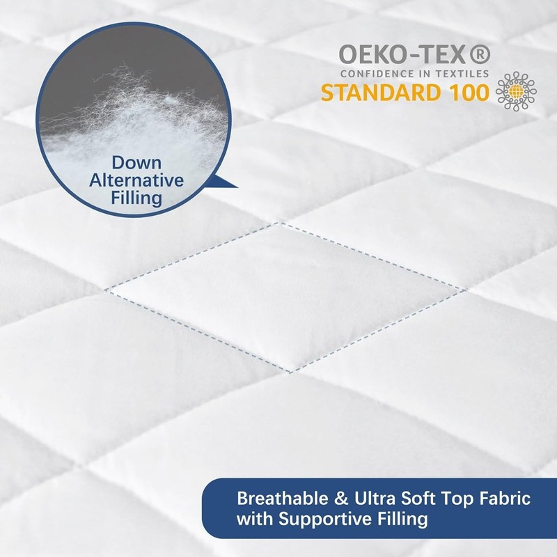 Waterproof Split Cal King Mattress Protector Pad for Adjustable Bed Up to 15" gallery