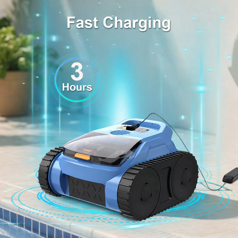 Cordless Robotic Poo Cleaner Vacuum with Track Drive & Sonar Navigation 180-Min gallery