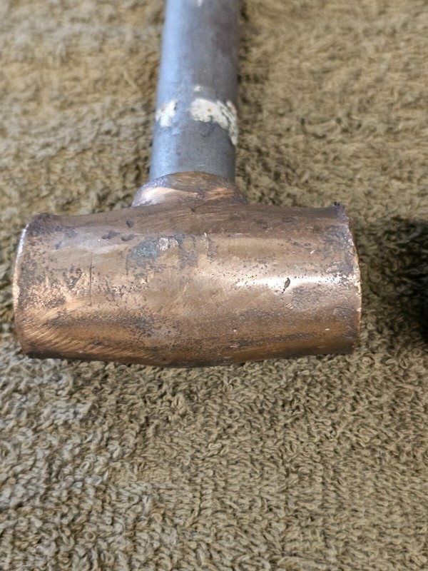 2 Hackett Red Brass Hammer Mallet Double Face 1.5 3 Lbs Non Sparking Body Metal gallery