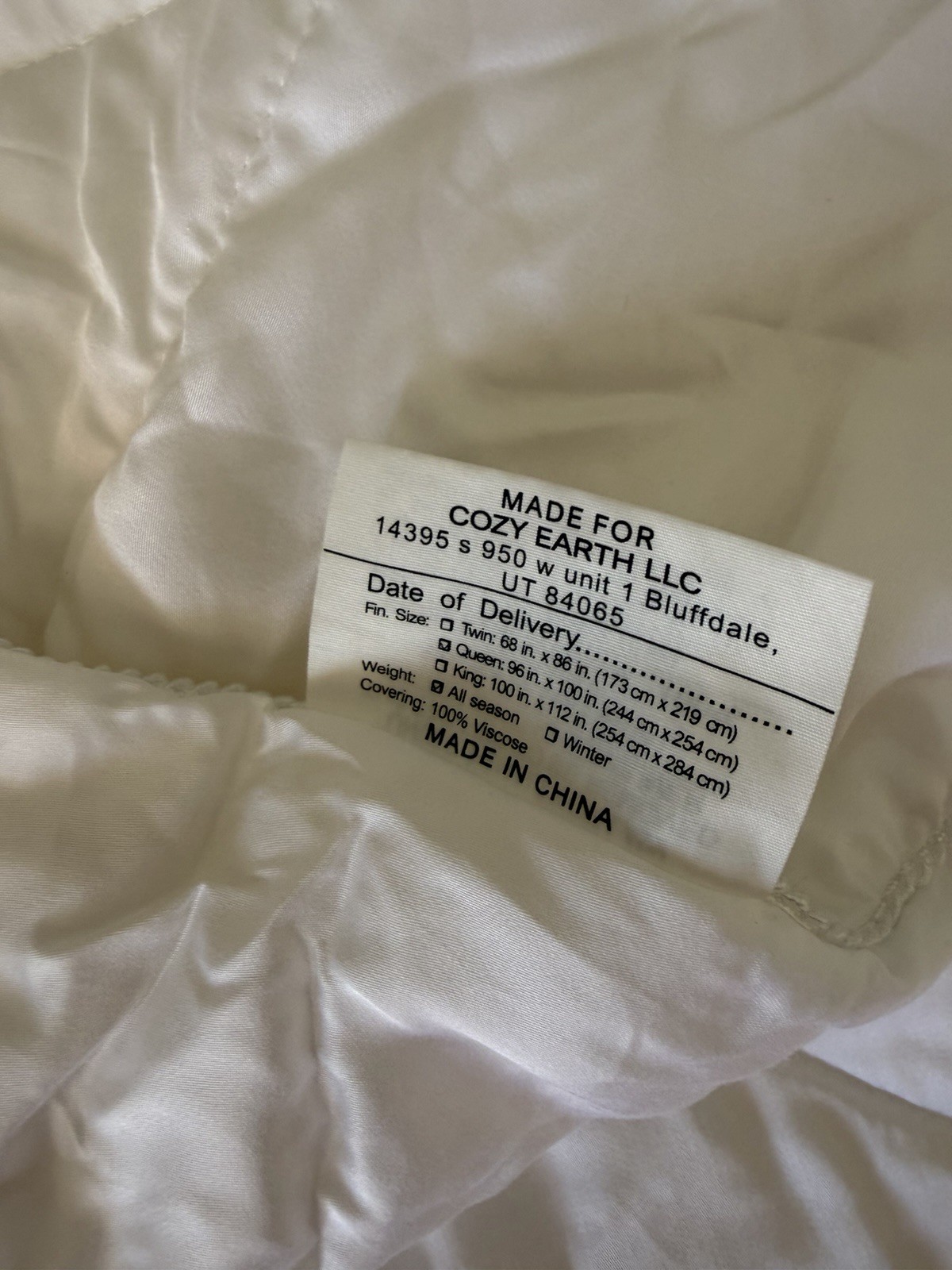 Cozy Earth Bamboo Comforter (Queen) gallery