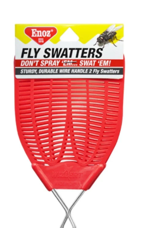 (3 pack)Enoz Fly Swatter, Wire Handled Plastic Fly Swatter, Assorted Colors,2 ct gallery