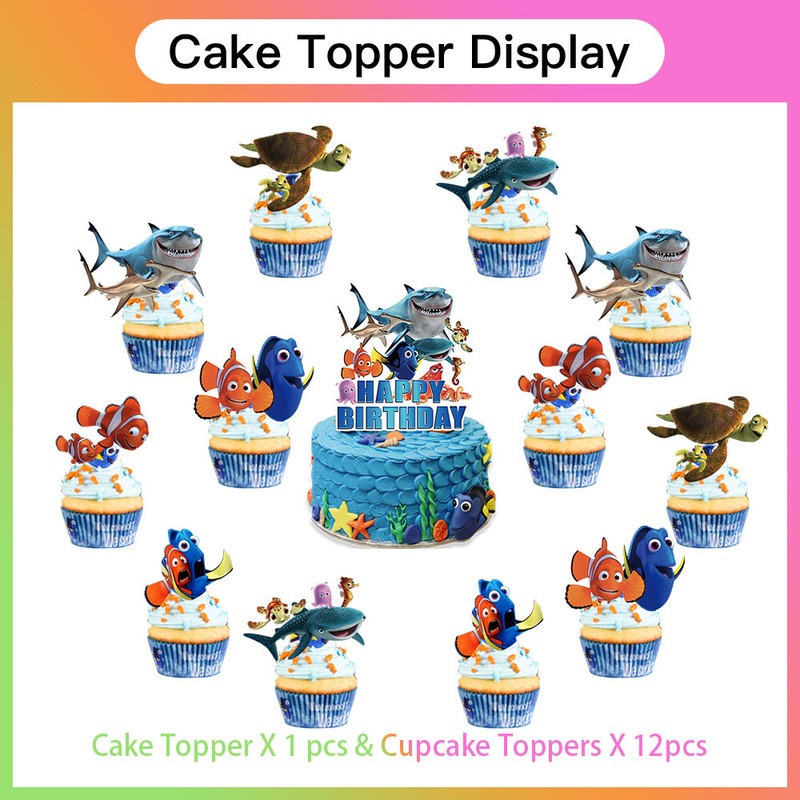 Finding Nemo Party Supplies Set Plates Balloons Banner Cake Topper Birthday Gift gallery