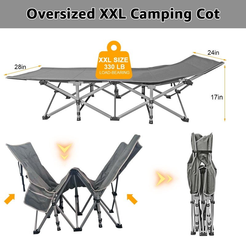 Cot Camping Cot with Thick Pad Cots for Sleeping Camping Bed Folding Cot gallery