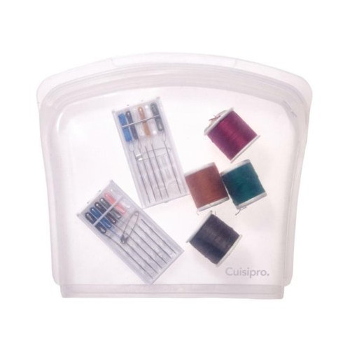 Cuisipro Silicone Seamless Reusable Bag 8 x 7-In 27 fl oz 2-pack (Clear) gallery