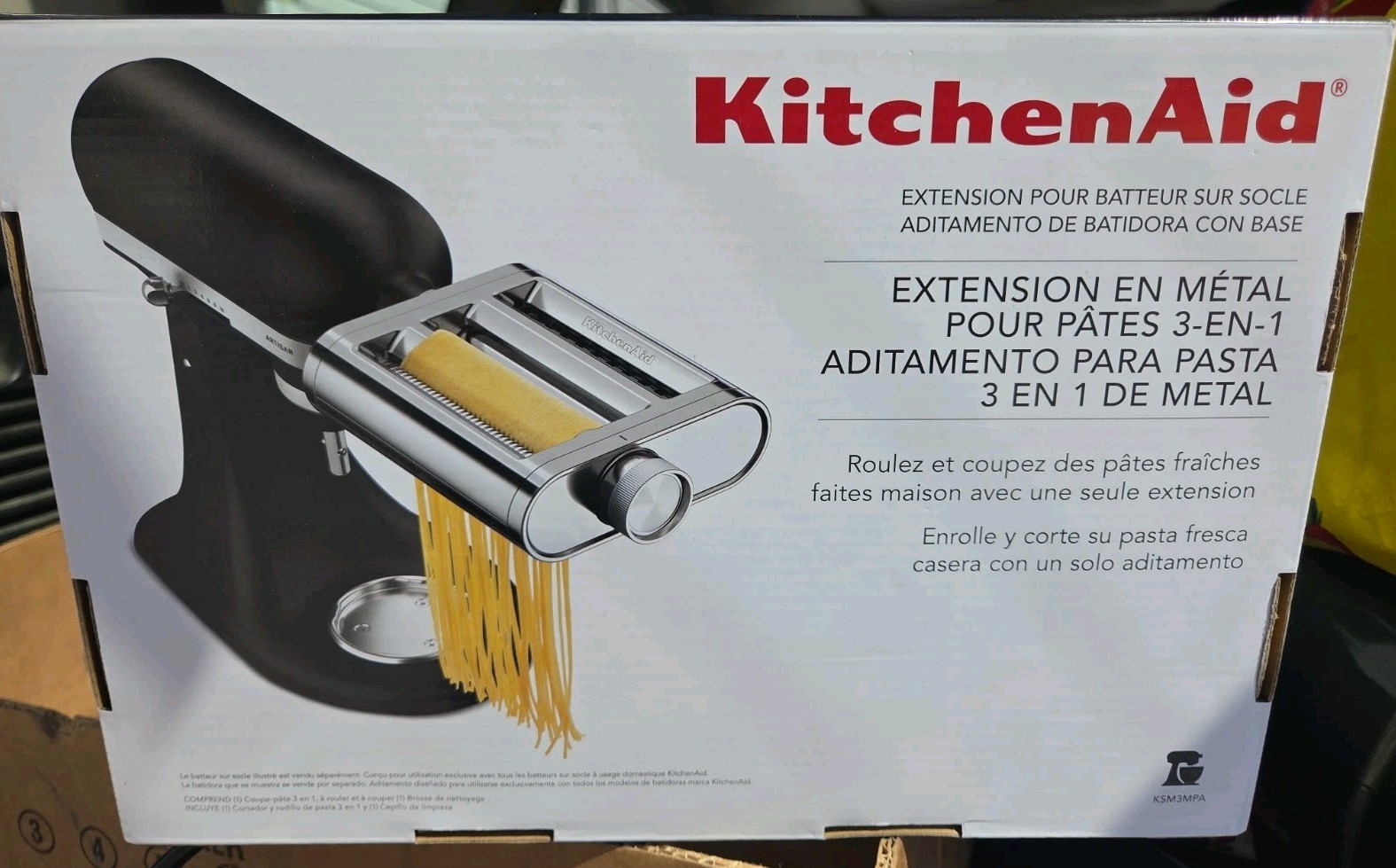 Kitchen Aid Pasta Attachment 3-in-1 MODEL KSM3MPA *NEW* gallery