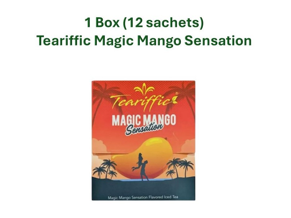 12 Sachets Teariffic Magic Mango Sensation Boost Men & Women Energy Coffee Tea gallery