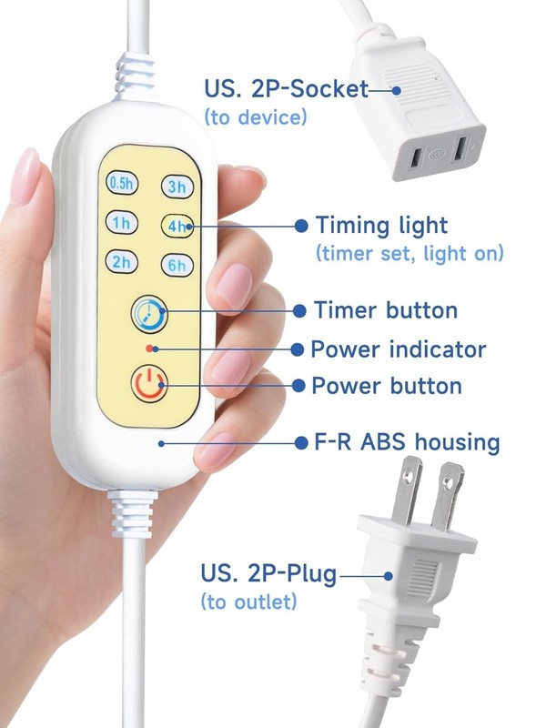 Extension Cord with Timer Only auto-Off Not self-Startup 6 Options Timer Outlets gallery