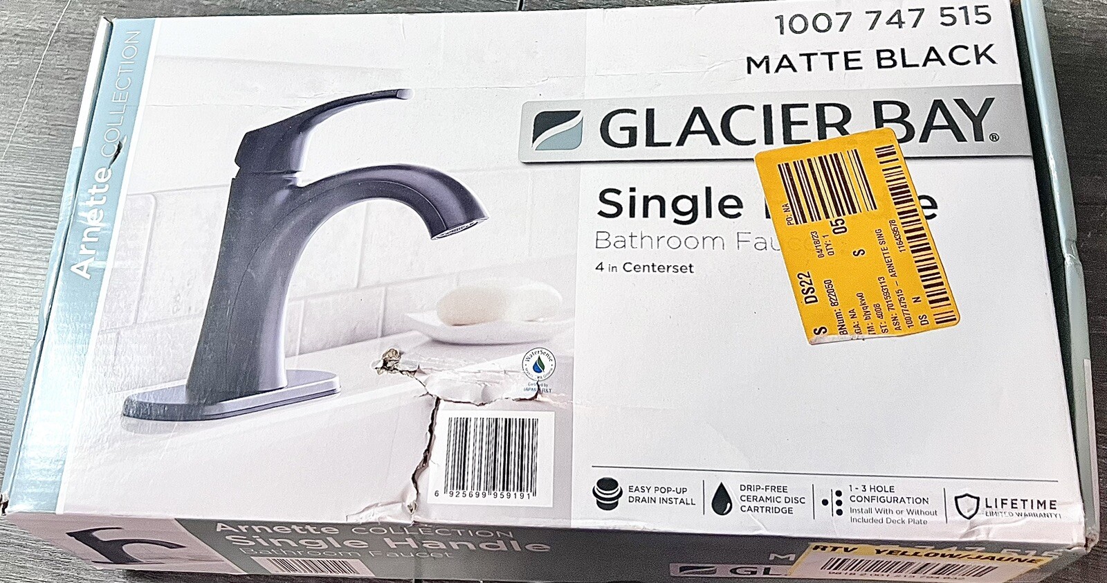 Glacier Bay Arnette Single Hole Single-Handle Bathroom Faucet in Matte Black gallery