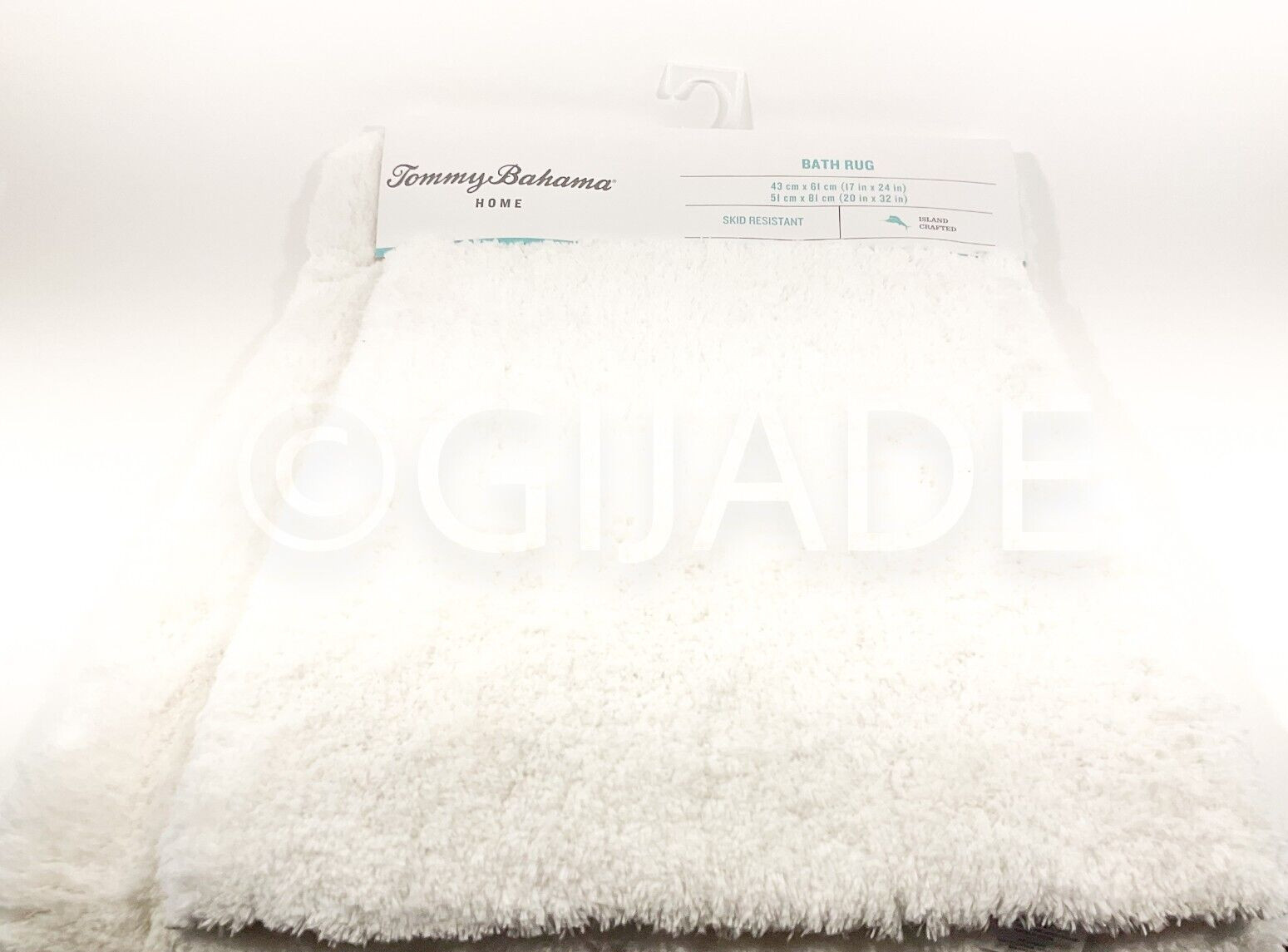 Tommy Bahama Plush Mat 2pc Rug Set Bathroom Rug Mat White Anti-Slip gallery