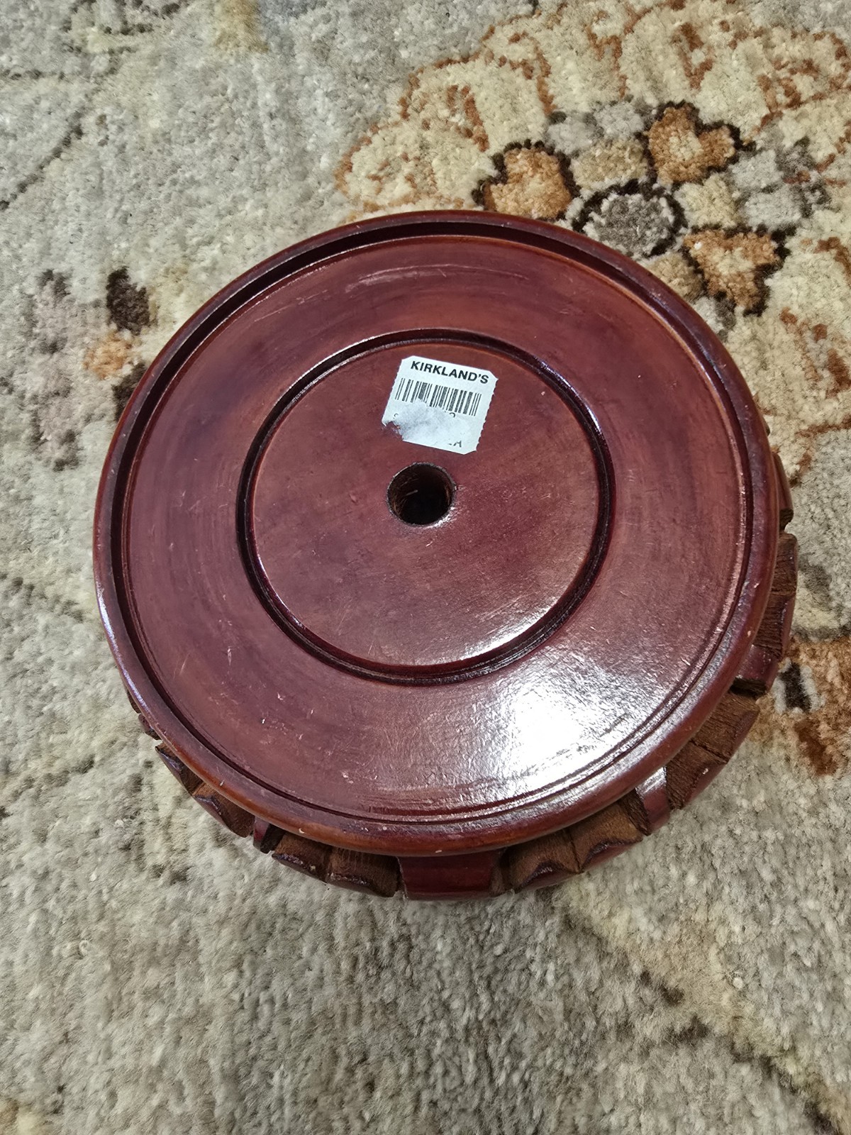 Wooden Vase Statue Rotating Display Stand 9" gallery