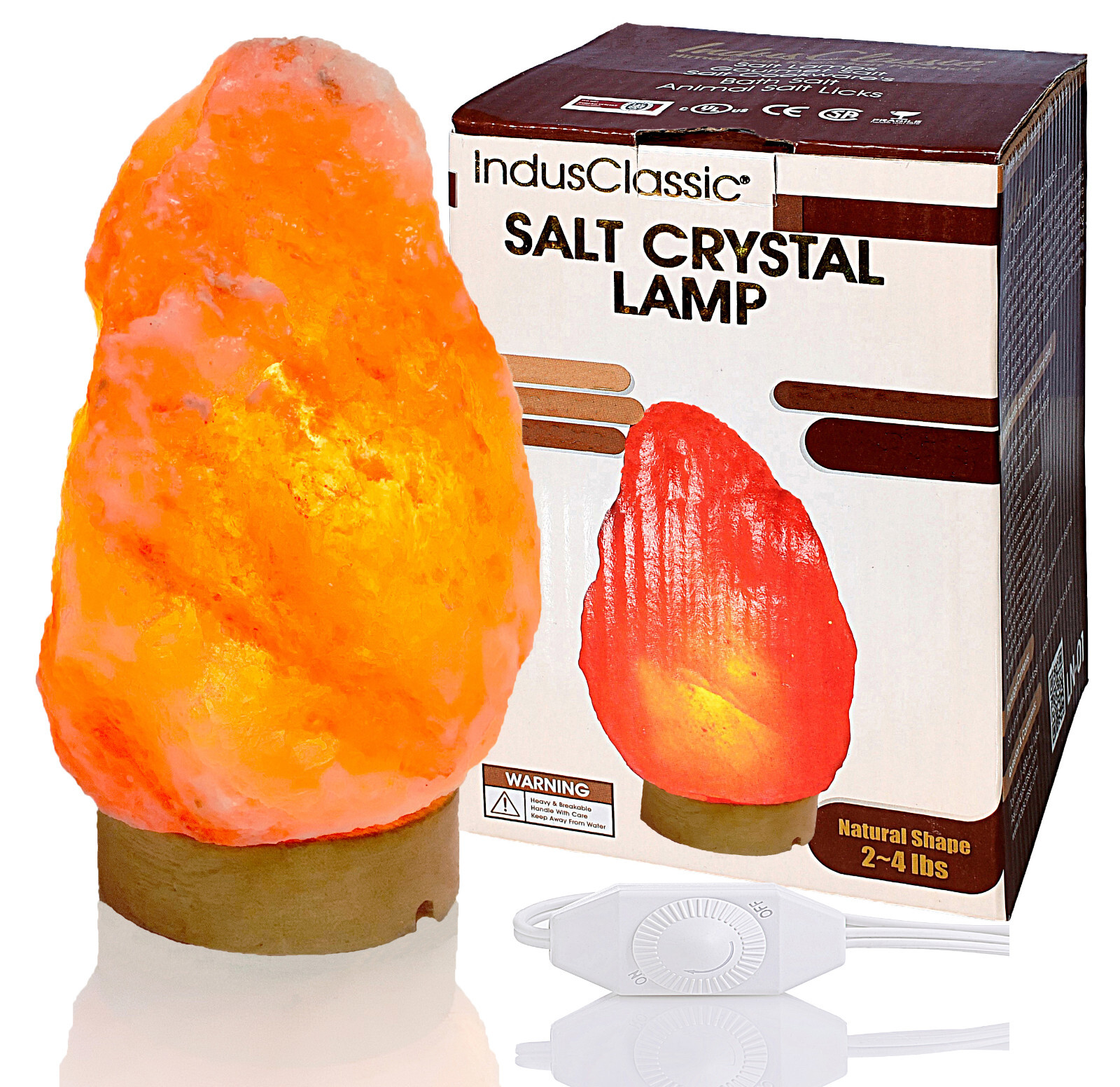 IndusClassic Natural Himalayan Crystal Rock Salt Lamp Air Purifier 2~4 lbs gallery