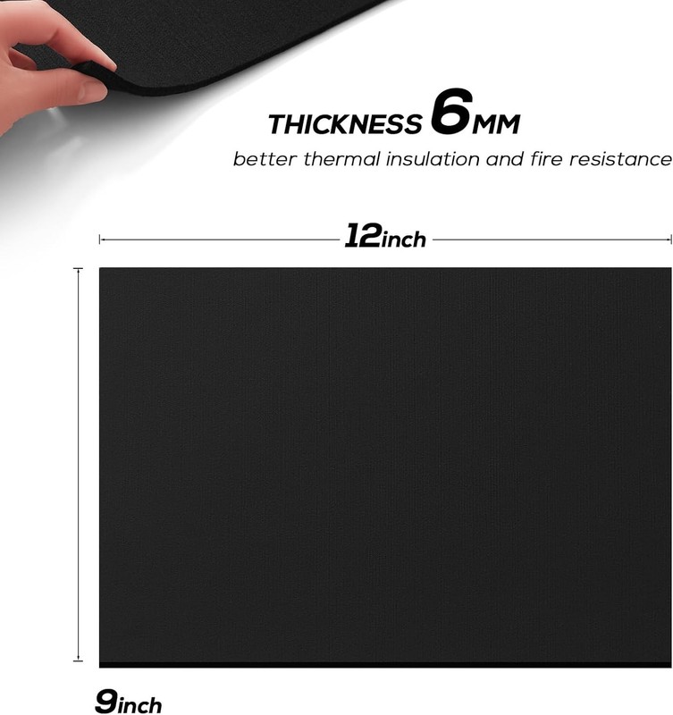 9x12 Inch Fireproof Insulation Blanket High Temp 1800F for Equipment Protection gallery