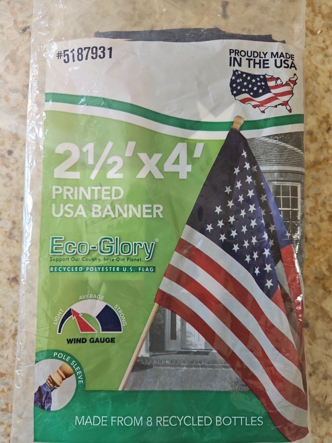 Valley Forge FLAG 2-1/2' x 4' Printed USA Banner -Eco-Glory/Polyester- #5187931 gallery