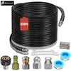Sewer Line & Drain Jetter Kit, 1/4" x 50FT Hose w/ Sewer Nozzle & Adapter 5800PS gallery