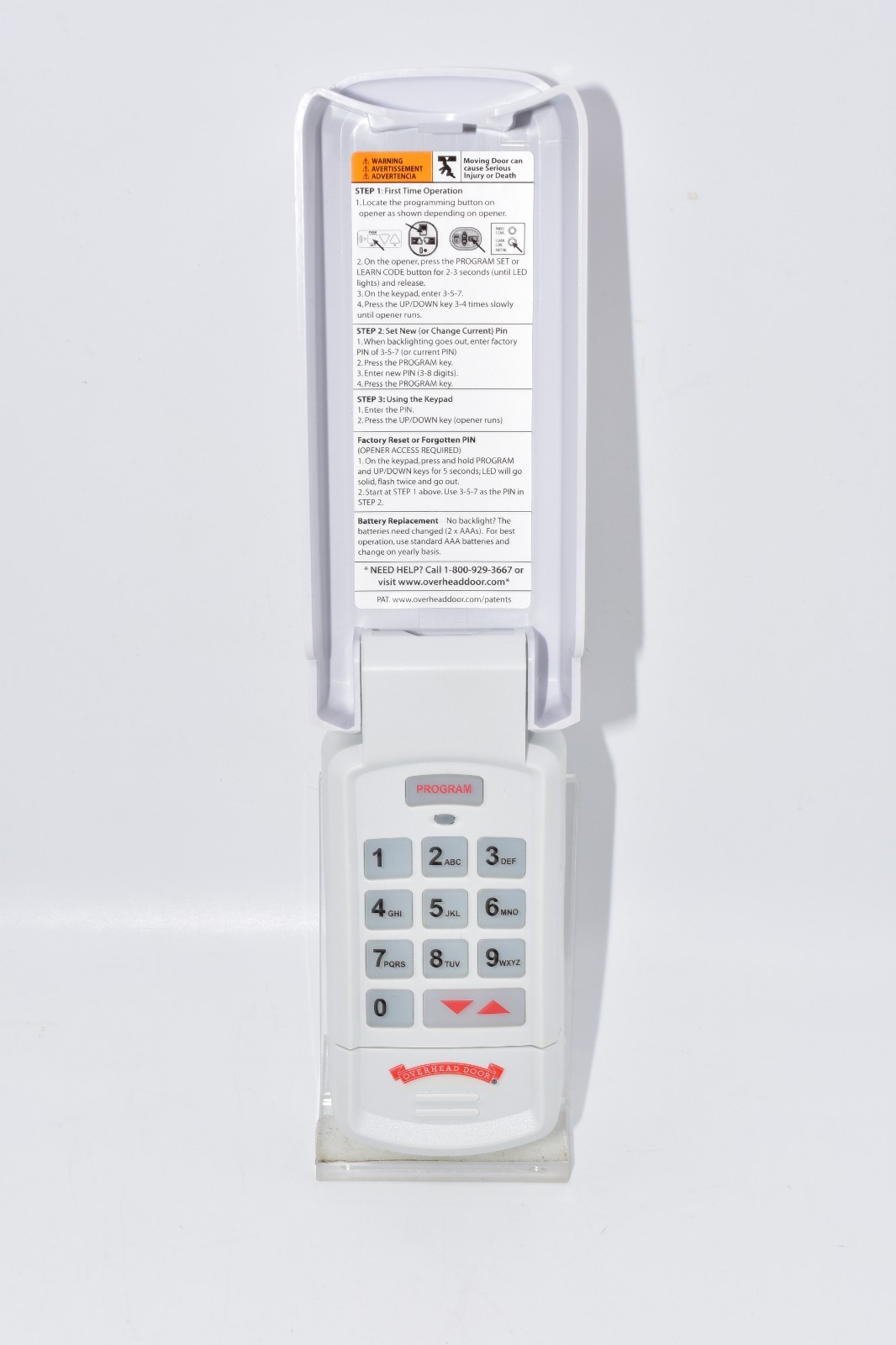 Overhead Door Wireless Garage Keypad OKP-BX 37225R OPEN BOX gallery