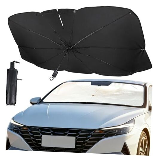 Upgrade Windshield Sun Shade Umbrella, Foldable Car Sun Shade Medium gallery
