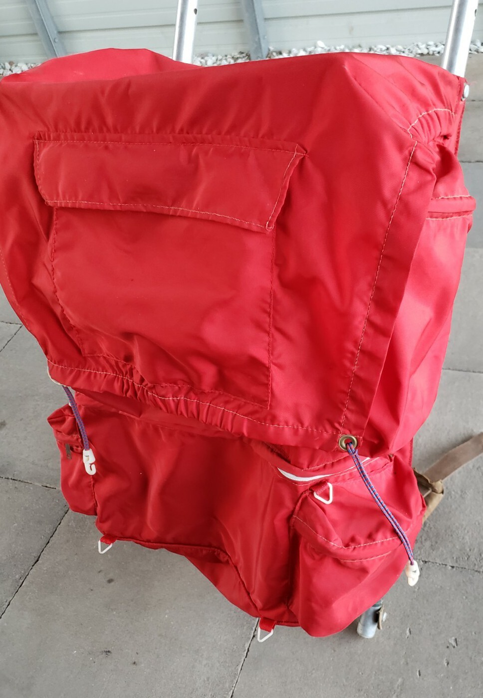 Vintage Large Red External Aluminum Frame Hiking Backpack 3