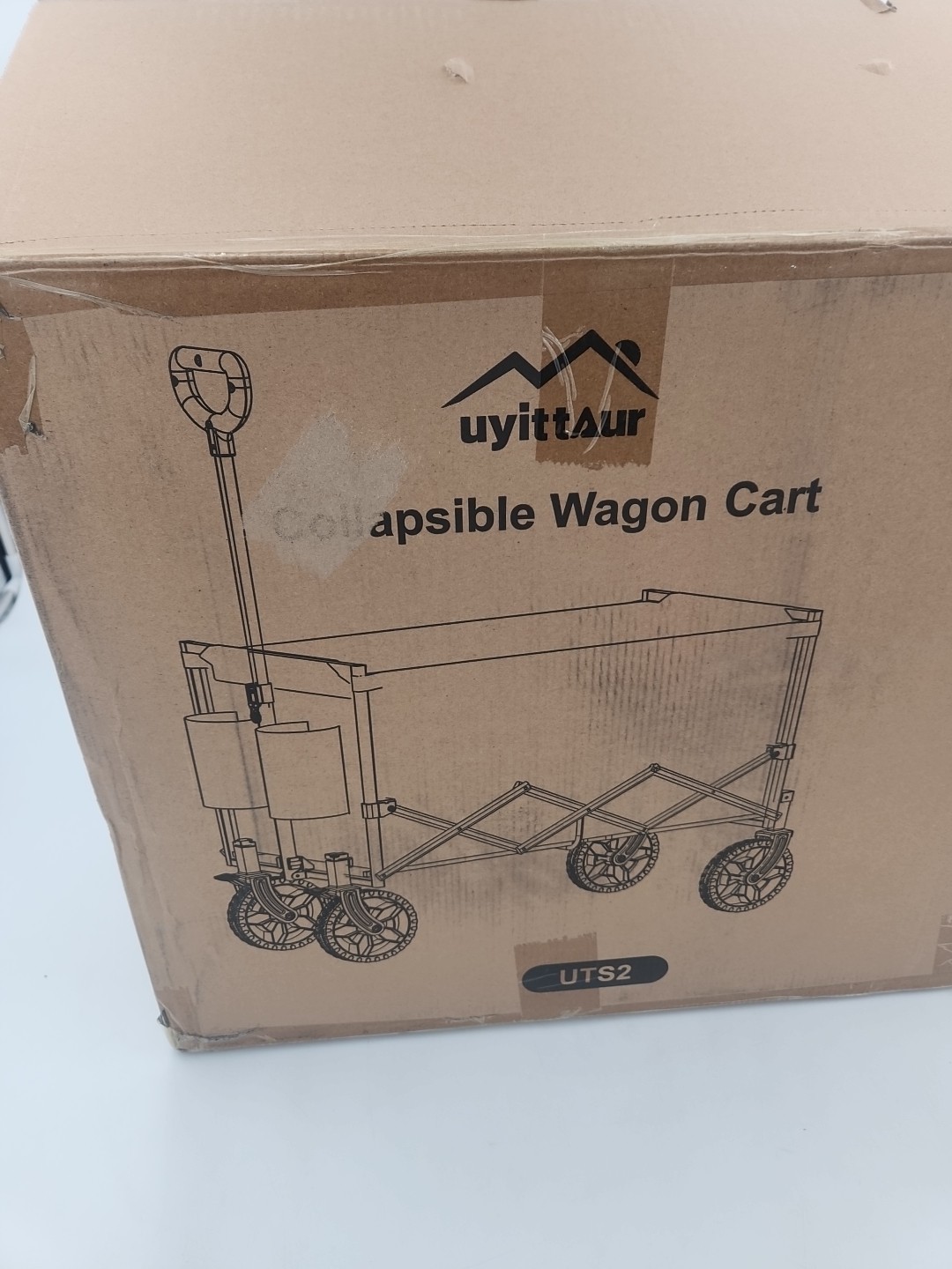 140L Collapsible Wagon Cart Foldable Portable Silent Wheels 220lb 2 Cup Holder gallery