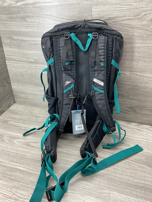 High Sierra Pathway 45L Hiking Backpack Black & Teal 3
