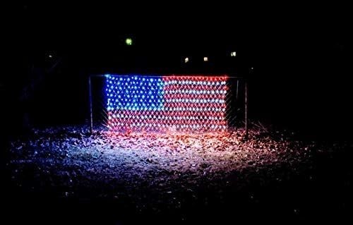 American Flag String Lights, Waterproof Led Flag Net Light, with 420 Super Brigh gallery