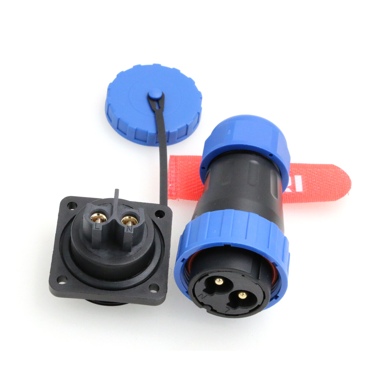 TY28 Solder-Free Screw Crimp Square Panel Mount Male Female Waterproof Connector gallery