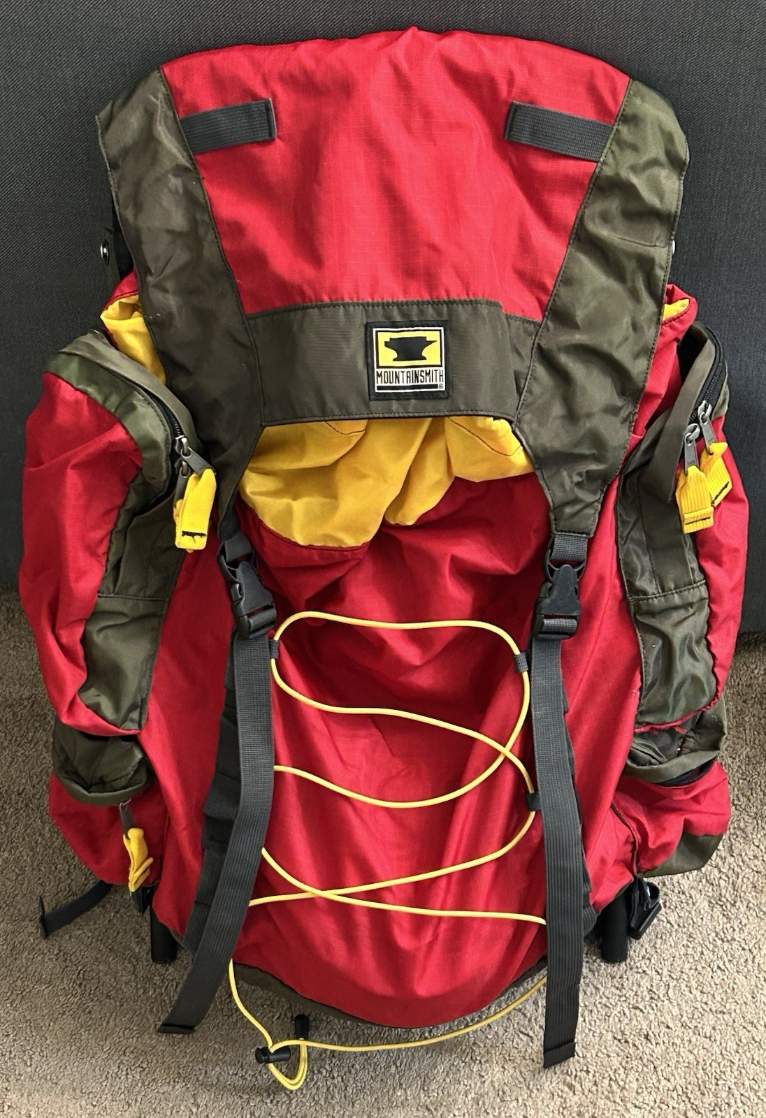 Mountainsmith Eagle Red / Yellow External Frame Backpack 17 X 17”