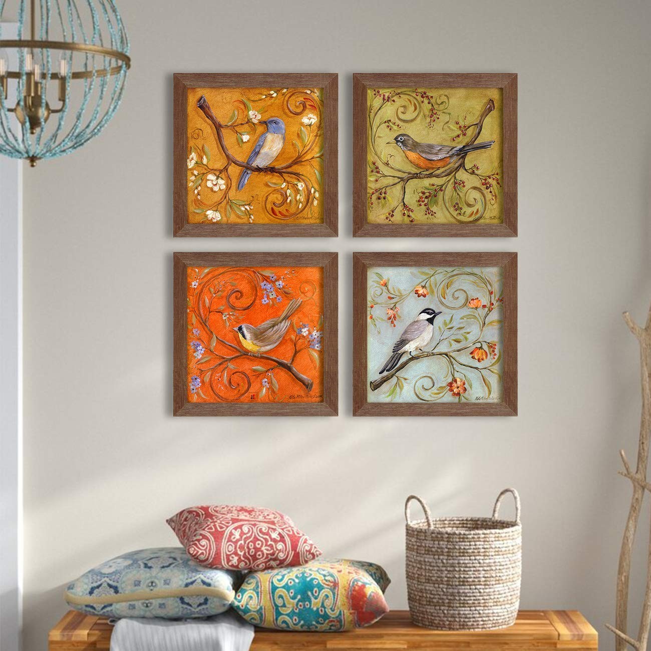 Handmade Traditional Wall Hanging Floral & Bird for Home Decorative Showpiece gallery